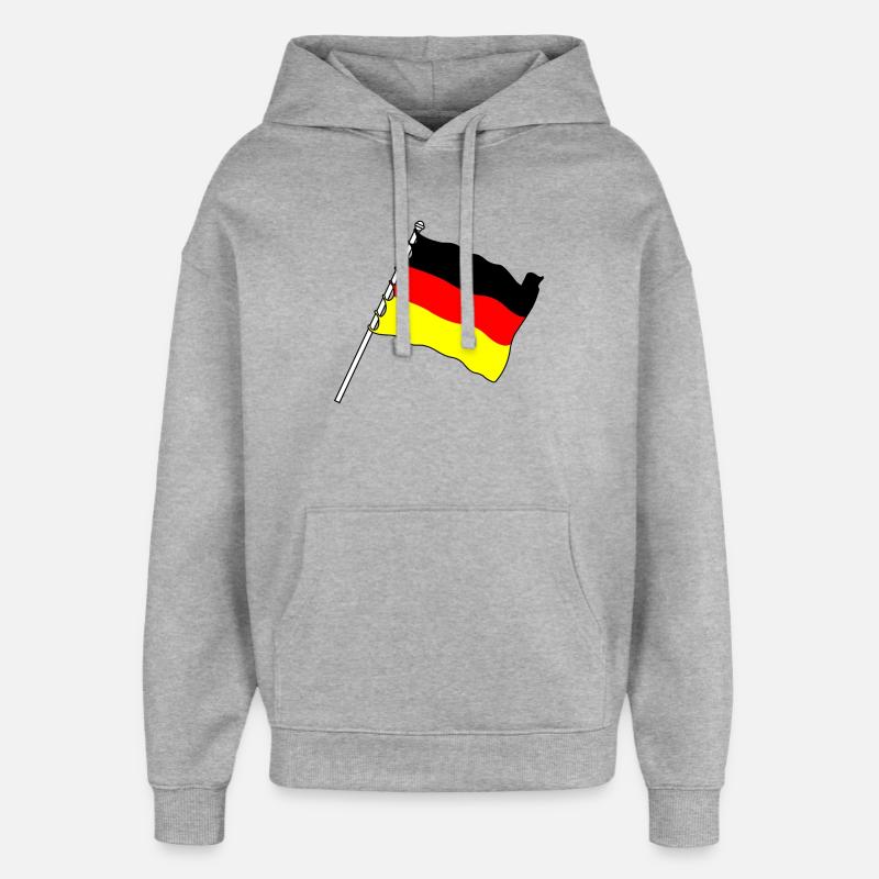 Drapeau Allemagne - Sweat à capuche unisexe Stanley/Stella Oversized - gris chiné