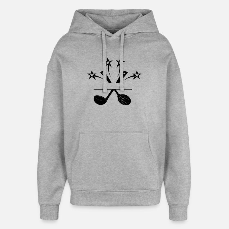 Schaumlöffel und Suppenlöffel 4 Sterne - Oversized Unisex Hoodie von Stanley/Stella - Grau meliert