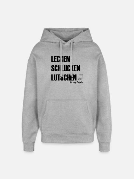 Ich mag Tequila - Oversized Unisex Hoodie von Stanley/Stella - Grau meliert