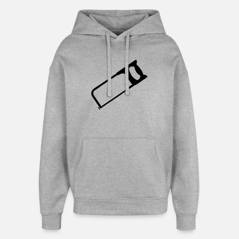 hacksaw tools - Oversized Unisex Hoodie by Stanley/Stella - heather grey