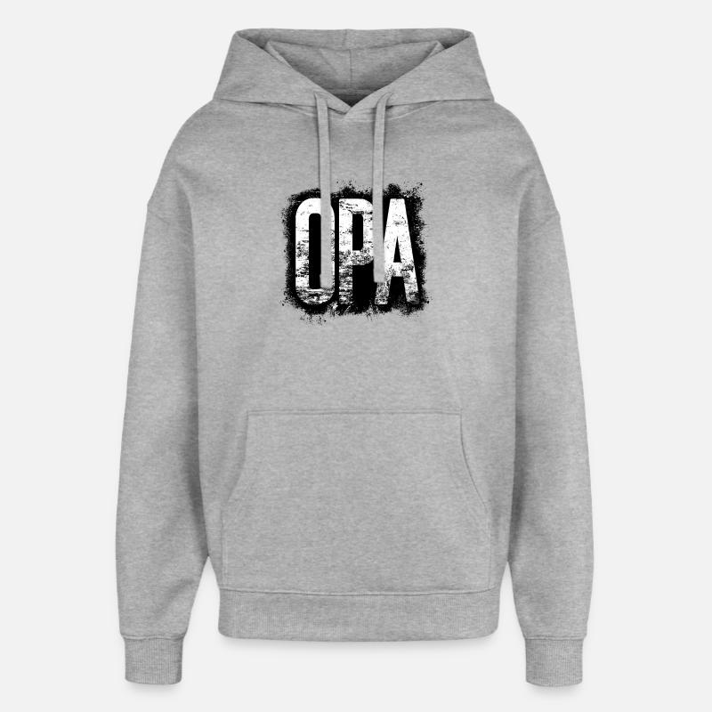 Idée cadeau grand-père grand-père - Sweat à capuche unisexe Stanley/Stella Oversized - gris chiné