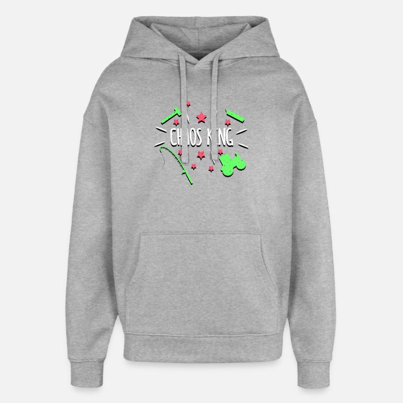 Roi du Chaos - Sweat à capuche unisexe Stanley/Stella Oversized - gris chiné
