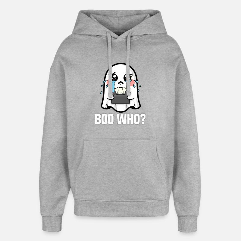 WER WIRD AUSGEBUHT? - GHOST HALLOWEEN - Oversized Unisex Hoodie von Stanley/Stella - Grau meliert