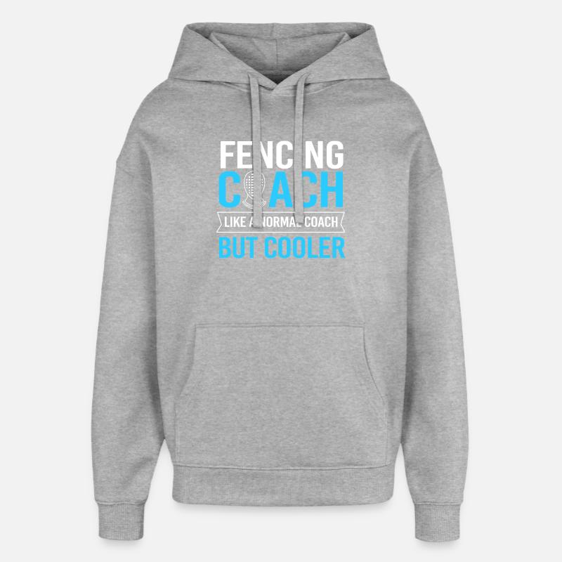 fencing - Oversized Unisex Hoodie by Stanley/Stella - heather grey