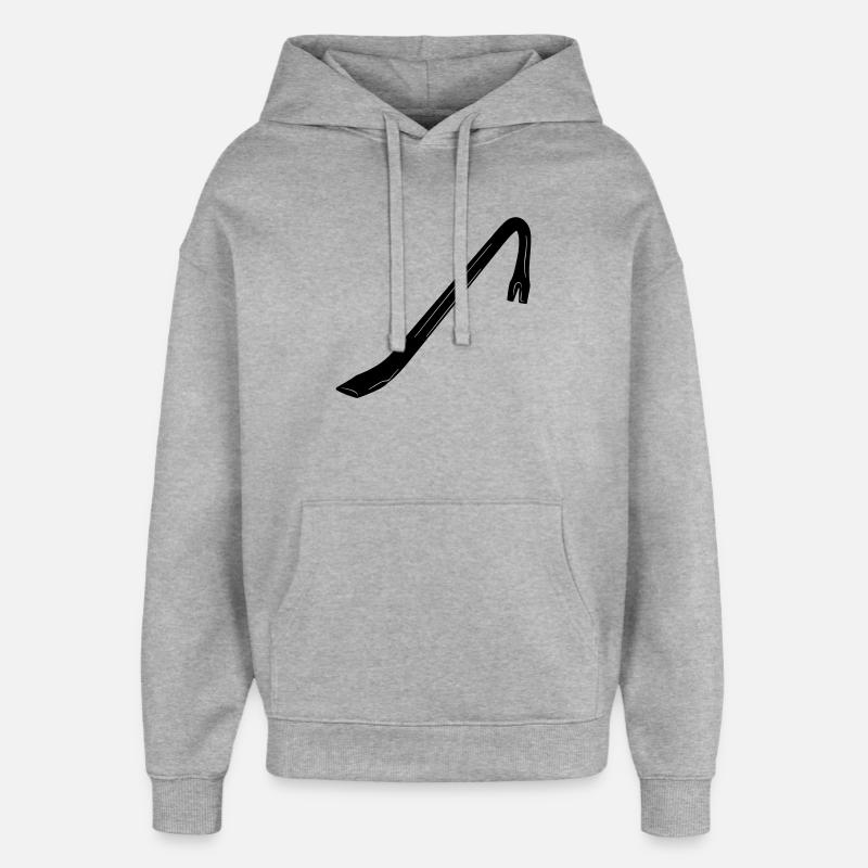 Pied-de-biche un pied-de-biche - Sweat à capuche unisexe Stanley/Stella Oversized - gris chiné