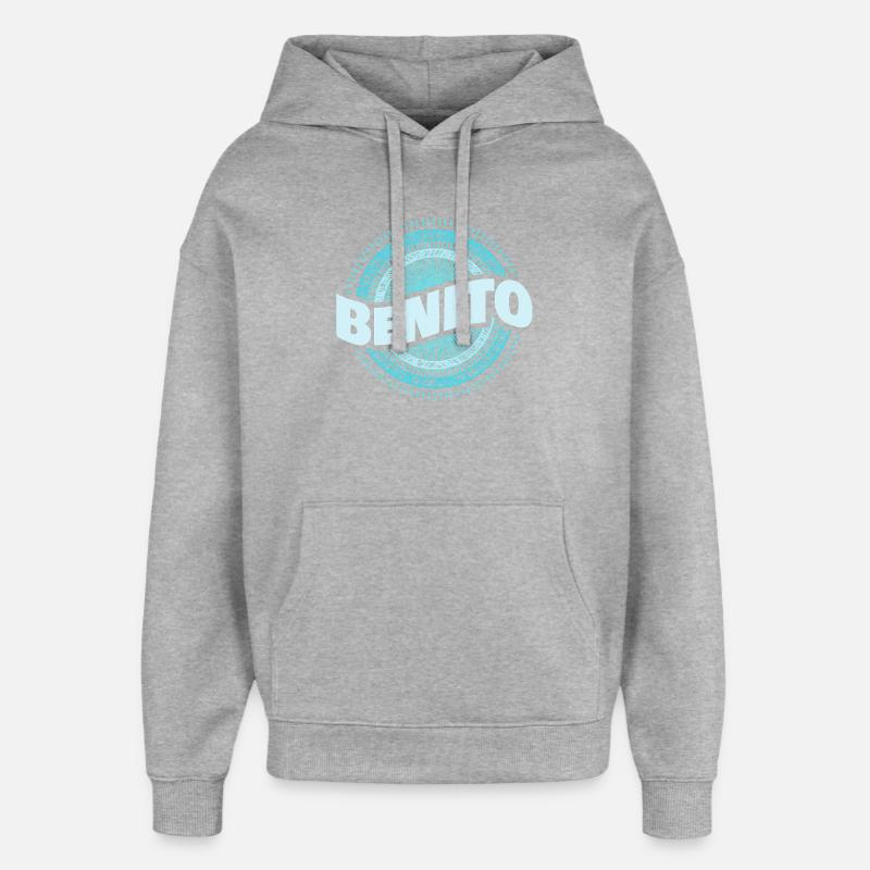 Cadeau pour Benito - Sweat à capuche unisexe Stanley/Stella Oversized - gris chiné