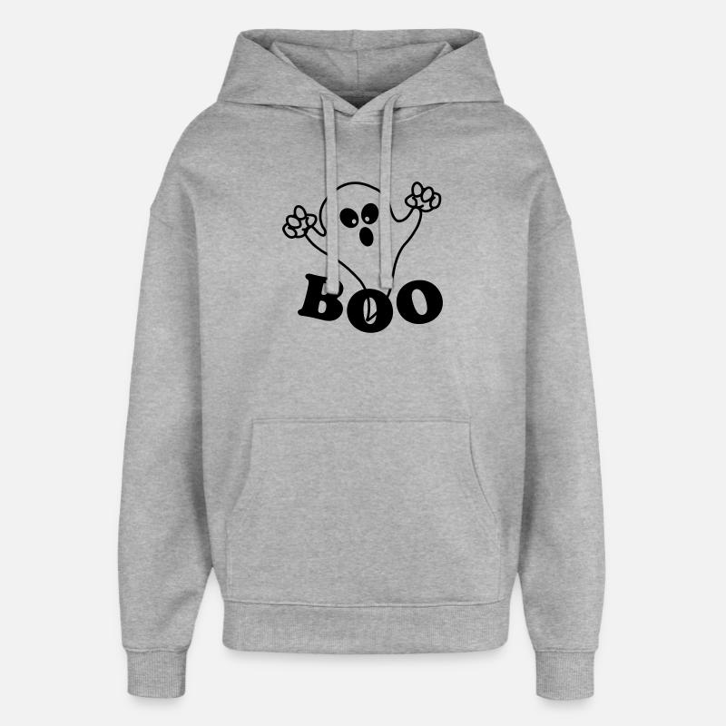 Spook Boo - Sweat à capuche unisexe Stanley/Stella Oversized - gris chiné
