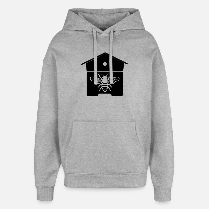 Bienenhaus oder Bienennest - Oversized Unisex Hoodie von Stanley/Stella - Grau meliert