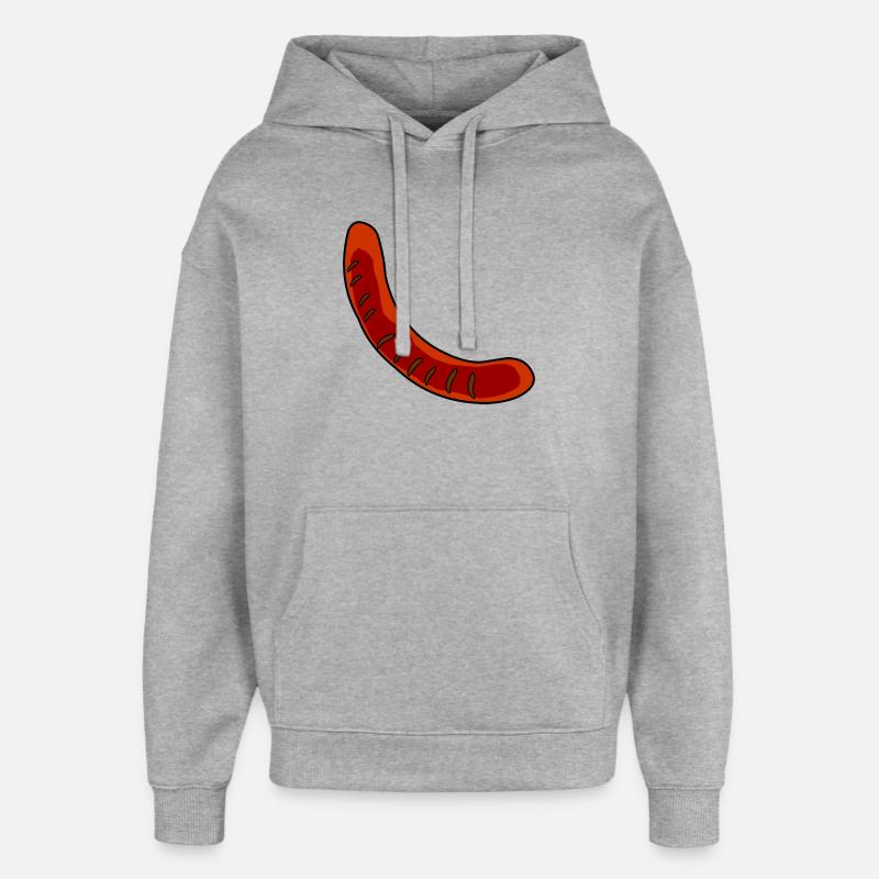 Wurst oder Bratwurst - Oversized Unisex Hoodie von Stanley/Stella - Grau meliert
