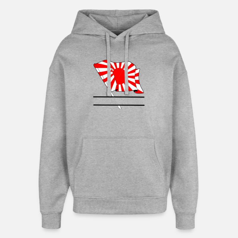 Soleil levant avec espace de noms - Sweat à capuche unisexe Stanley/Stella Oversized - gris chiné