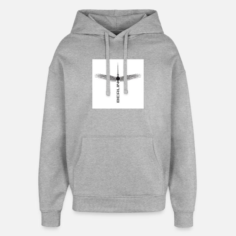 Ailes de Berlin - Sweat à capuche unisexe Stanley/Stella Oversized - gris chiné