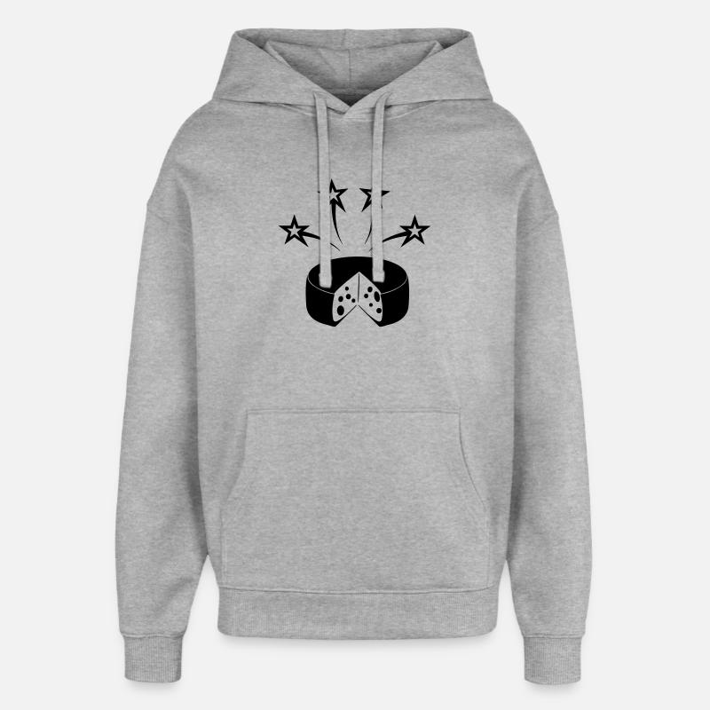 Käse mit vier Sternen - Oversized Unisex Hoodie von Stanley/Stella - Grau meliert