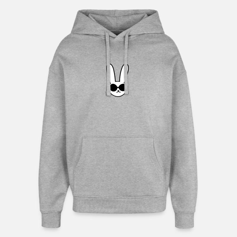 Lapin cool - Sweat à capuche unisexe Stanley/Stella Oversized - gris chiné