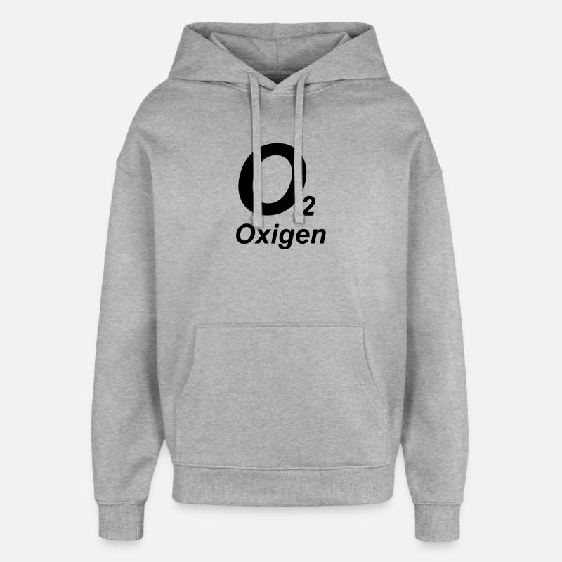 O2 - Sauerstoff - Tec Tauchen - Oversized Unisex Hoodie von Stanley/Stella - Grau meliert