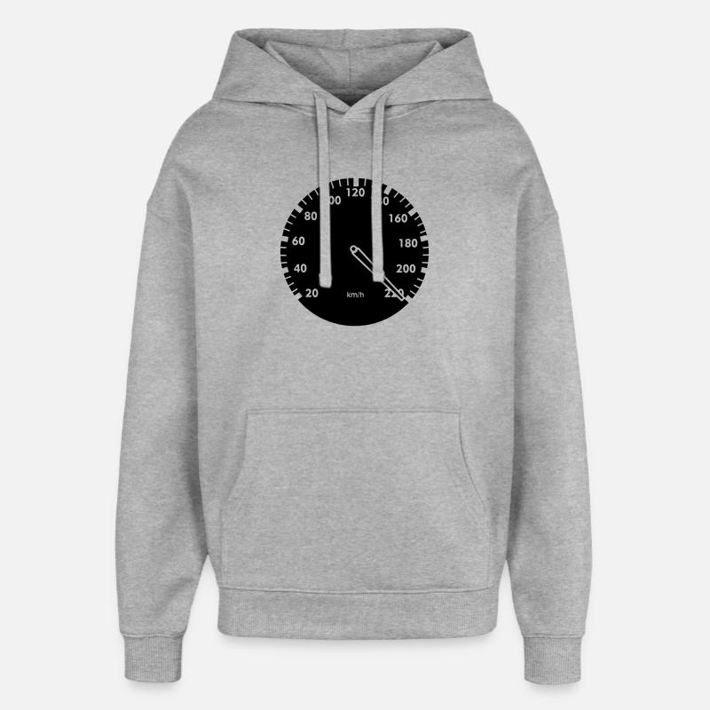 Compteur de vitesse voiture - Sweat à capuche unisexe Stanley/Stella Oversized - gris chiné