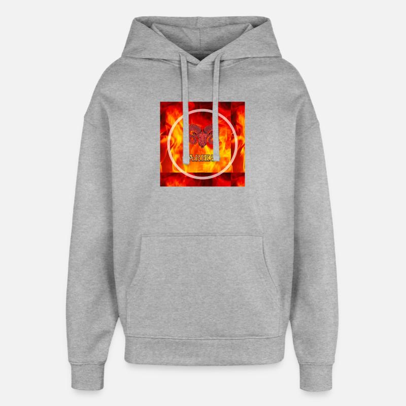 Bélier - Sweat à capuche unisexe Stanley/Stella Oversized - gris chiné