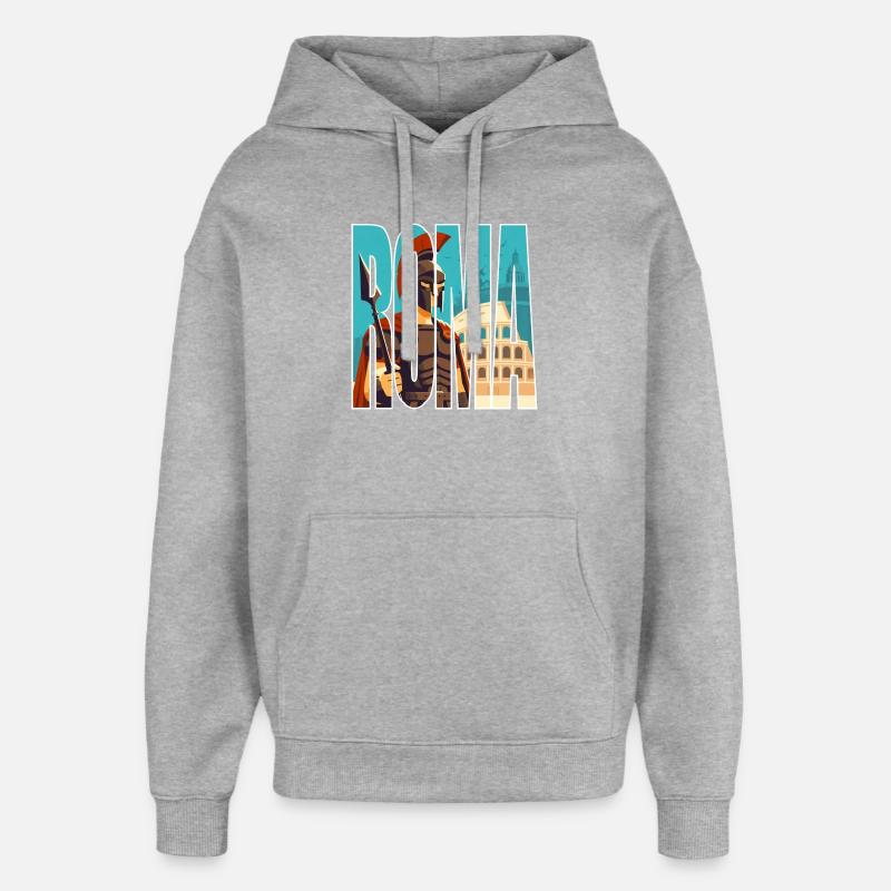 ROMA - Sweat à capuche unisexe Stanley/Stella Oversized - gris chiné