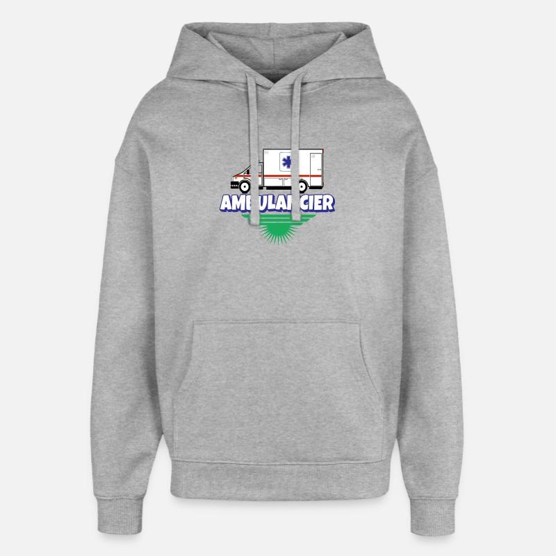 Ambulancier - Sweat à capuche unisexe Stanley/Stella Oversized - gris chiné