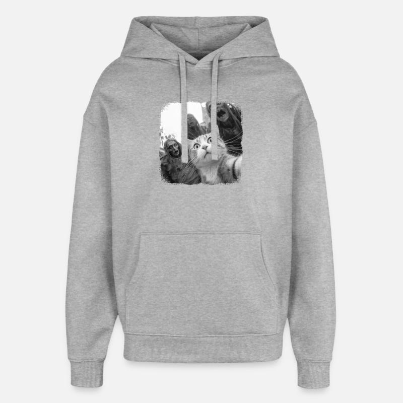 Zombiekalypse - Oversized Unisex Hoodie von Stanley/Stella - Grau meliert
