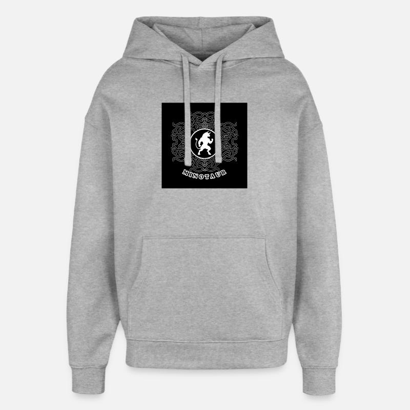 Minotaur White - Oversized Unisex Hoodie by Stanley/Stella - heather grey