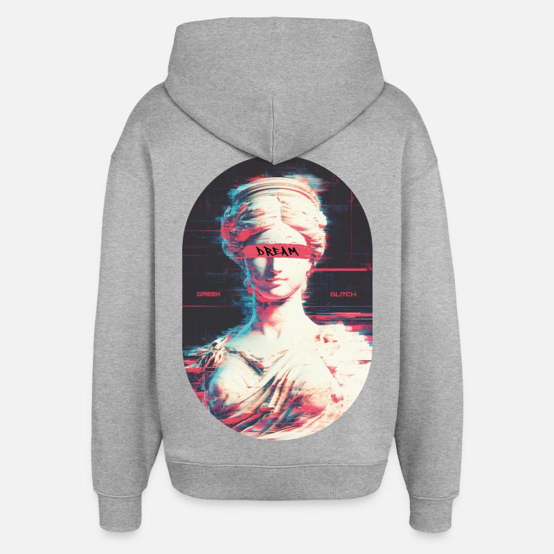 Bug grec - Sweat à capuche unisexe Stanley/Stella Oversized - gris chiné