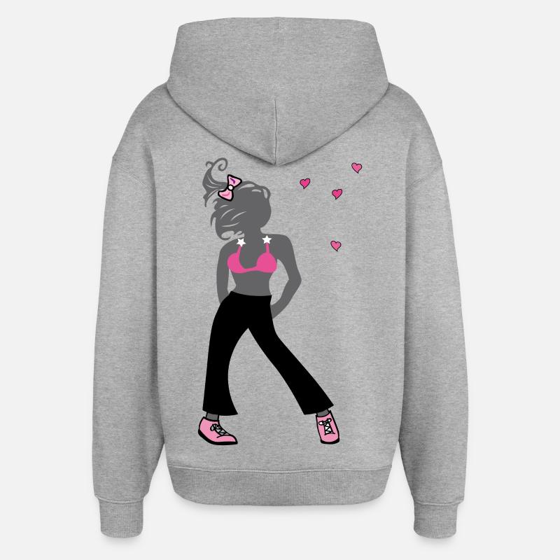 Junges Mädchen - Oversized Unisex Hoodie von Stanley/Stella - Grau meliert