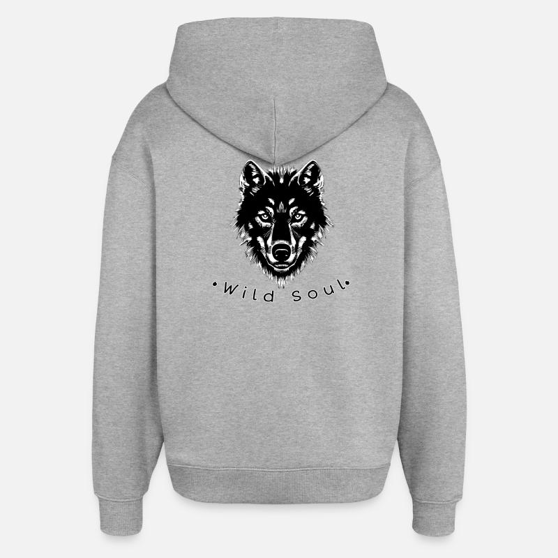 Wild Nature - Sweat à capuche unisexe Stanley/Stella Oversized - gris chiné