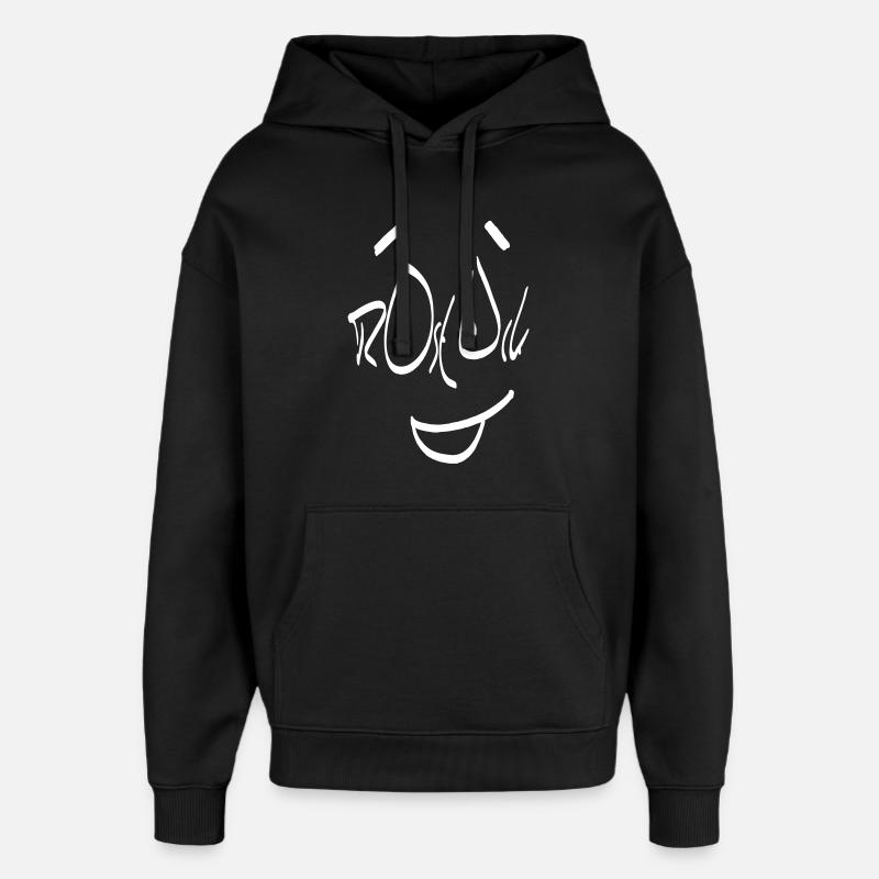 Sourire du visage de Rostock - Sweat à capuche unisexe Stanley/Stella Oversized - noir