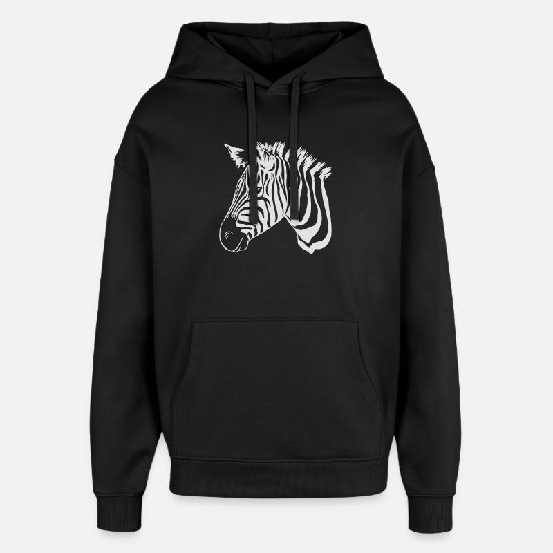 zèbre - Sweat à capuche unisexe Stanley/Stella Oversized - noir