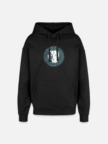 Lion's Head Reggae Design - Oversized Unisex Hoodie by Stanley/Stella - black