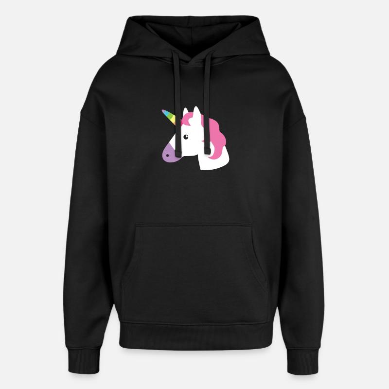 Unicorn - Oversized Unisex Hoodie by Stanley/Stella - black