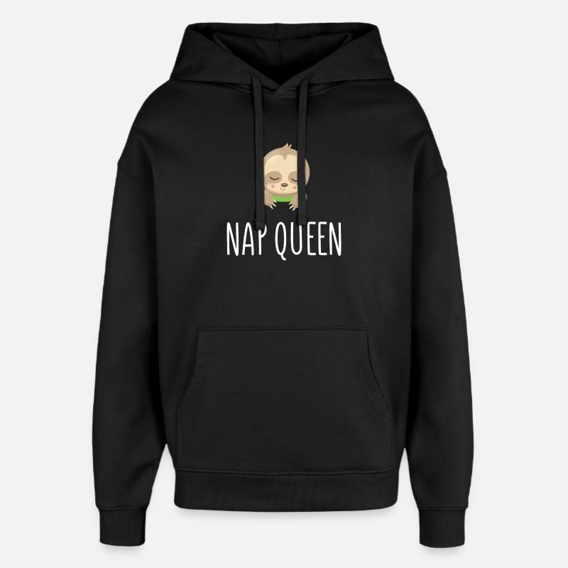 Nap Queen - Sweat à capuche unisexe Stanley/Stella Oversized - noir