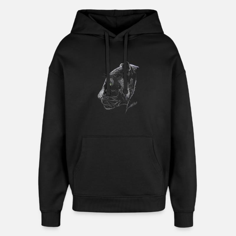 Panther - Sweat à capuche unisexe Stanley/Stella Oversized - noir