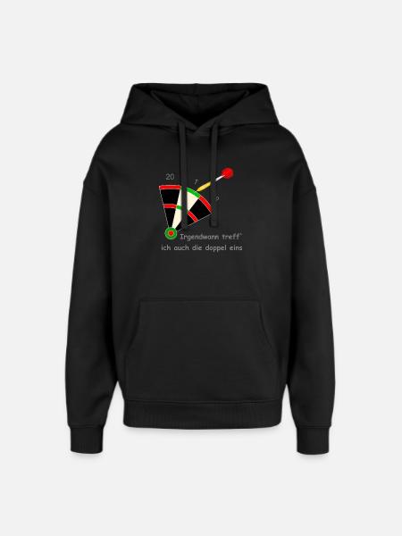 darts sport - Oversized Unisex Hoodie von Stanley/Stella - Schwarz