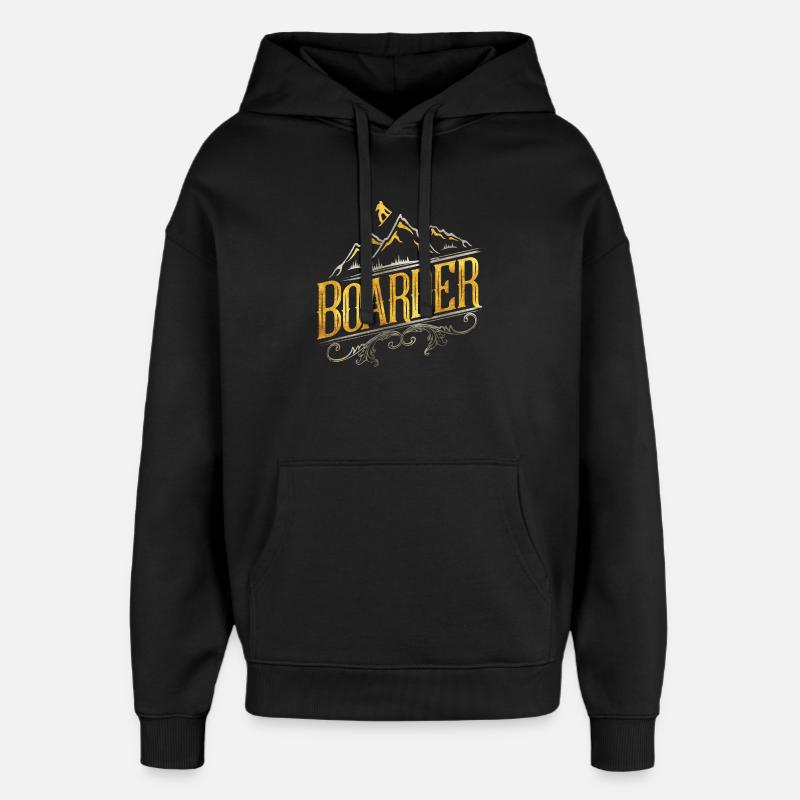 Snowboard / snowboard / snowboarders - Sweat à capuche unisexe Stanley/Stella Oversized - noir