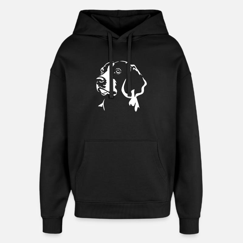 Beagle head "Black Edition" - Oversized Unisex Hoodie by Stanley/Stella - black
