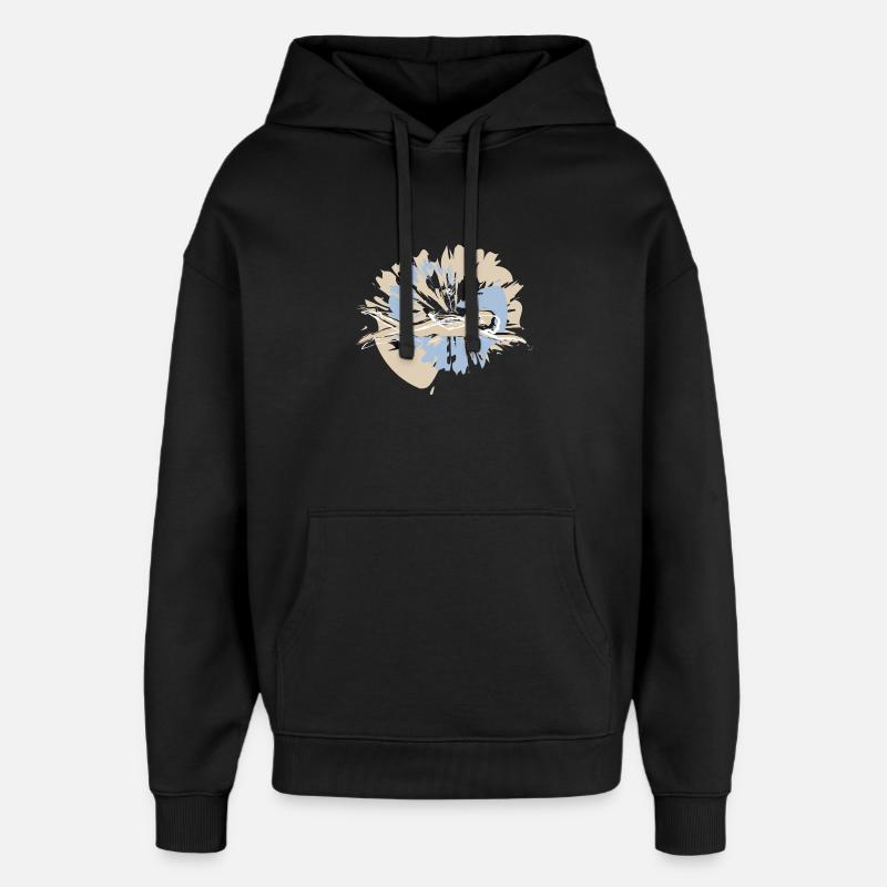 Valentine's Day Swimmer - Oversized Unisex Hoodie by Stanley/Stella - black
