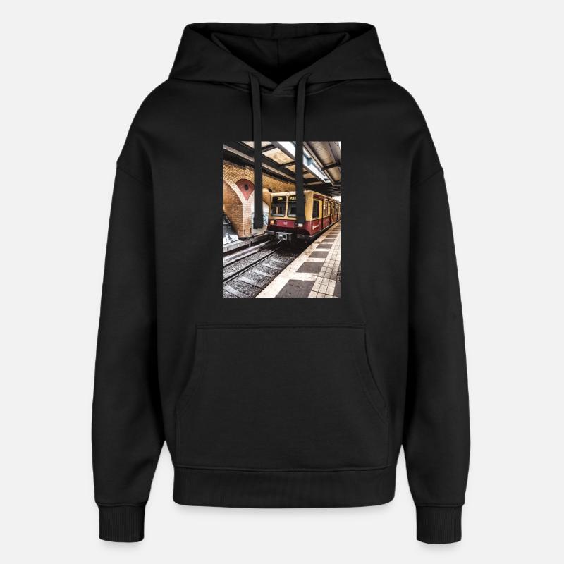Pankow - Oversized Unisex Hoodie von Stanley/Stella - Schwarz