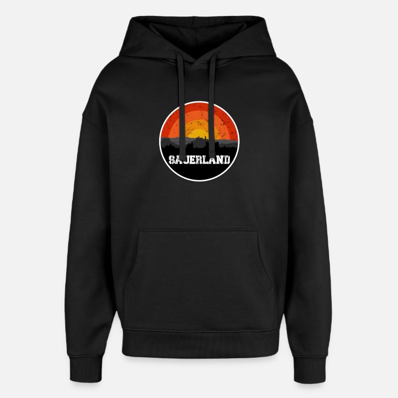 Sauerland Original Skyline - Sweat à capuche unisexe Stanley/Stella Oversized - noir