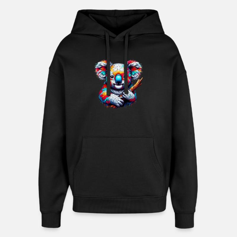 Koala - Oversized Unisex Hoodie by Stanley/Stella - black