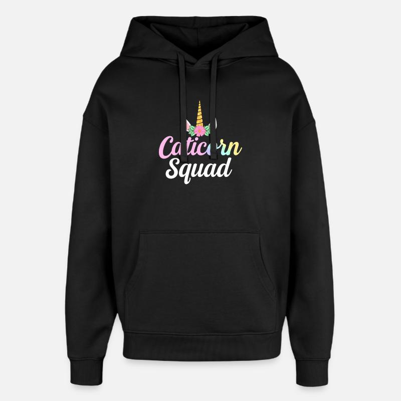 Escouade Caticorn - Sweat à capuche unisexe Stanley/Stella Oversized - noir
