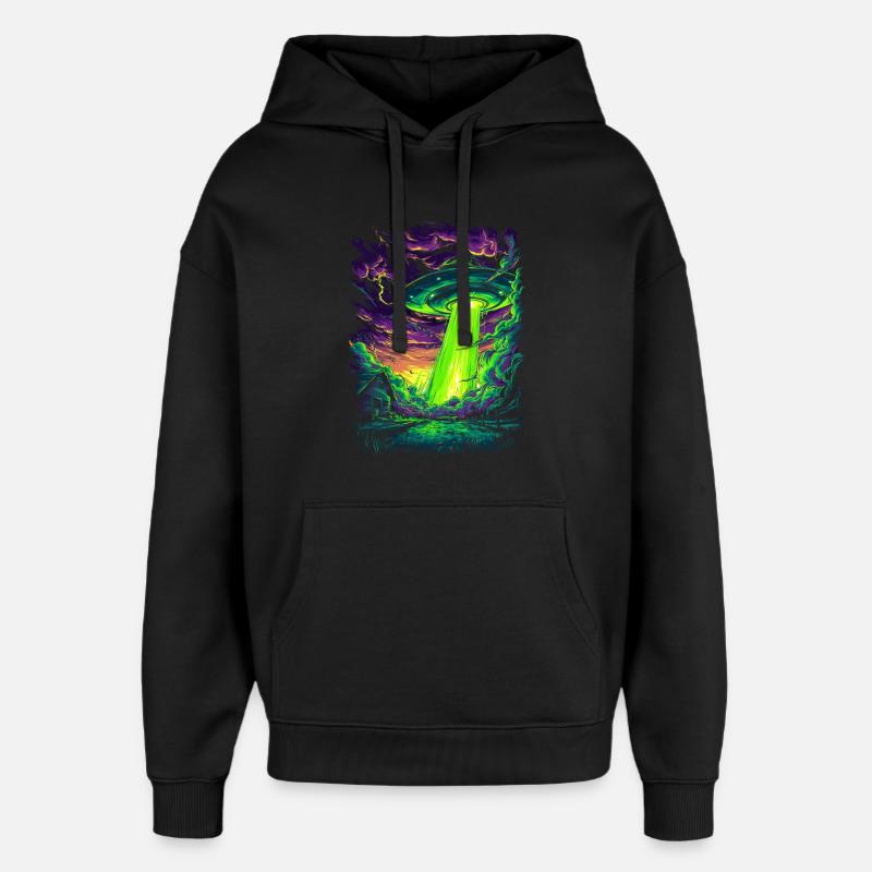 Ferme OVNI - Sweat à capuche unisexe Stanley/Stella Oversized - noir