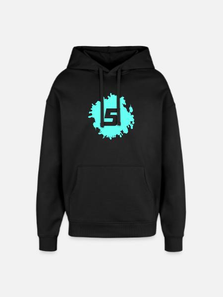 Zahl Fünf im Farbsplash - Oversized Unisex Hoodie von Stanley/Stella - Schwarz