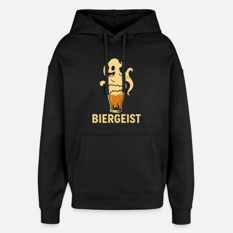 Biergeist lustiger Spruch - Happy Halloween - Sweat à capuche unisexe Stanley/Stella Oversized - noir