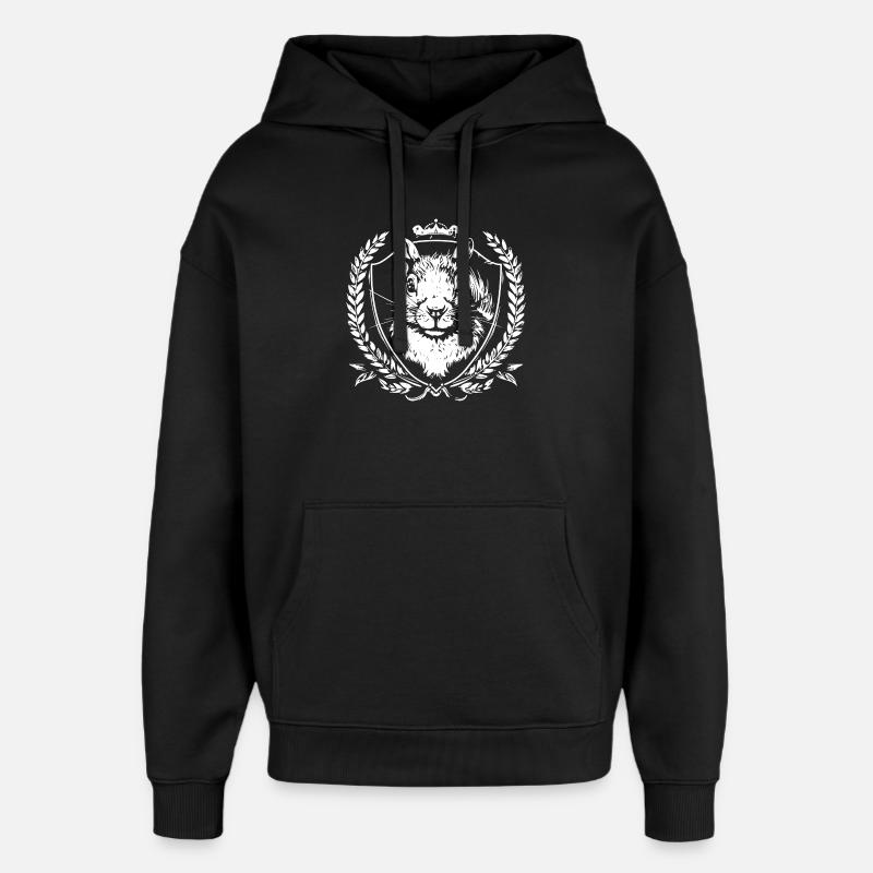 Crête de l’écureuil - Sweat à capuche unisexe Stanley/Stella Oversized - noir