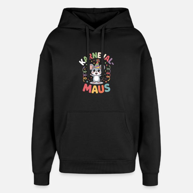 Karnevalsmaus Karneval Köln Kölner Karnevals Maus - Oversized Unisex Hoodie von Stanley/Stella - Schwarz
