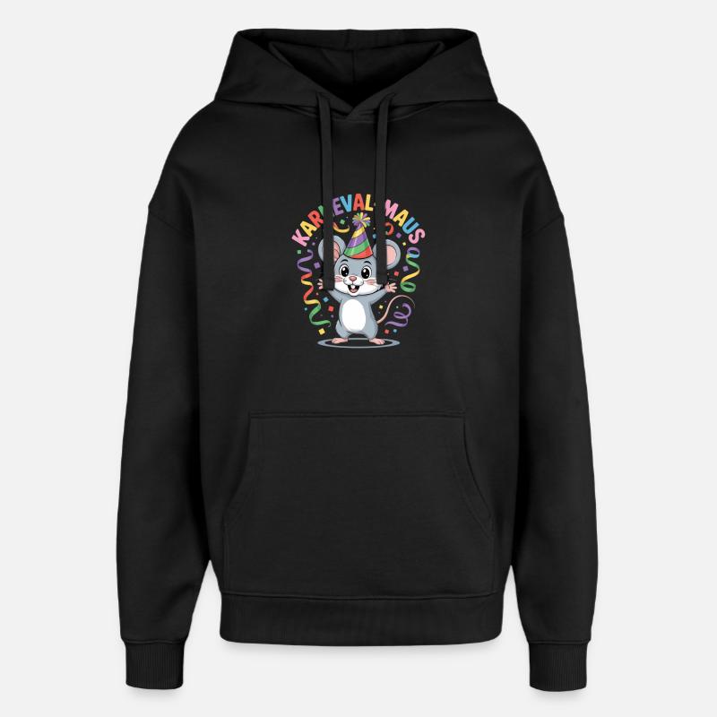 SOURIS DE CARNAVAL - Sweat à capuche unisexe Stanley/Stella Oversized - noir