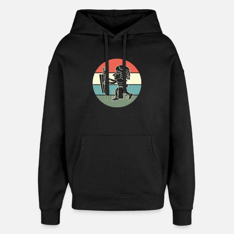 aztec Maya kalender Inka - Oversized Unisex Hoodie von Stanley/Stella - Schwarz