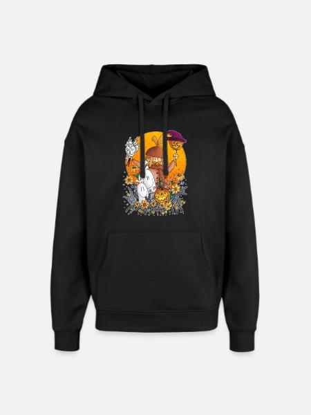 Ugo - the pumpkin parade / - Oversized Unisex Hoodie by Stanley/Stella - black