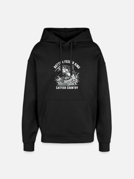 Pêche Silure Roi Fond Rivière - Sweat à capuche unisexe Stanley/Stella Oversized - noir
